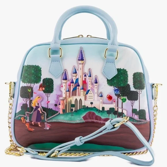Disney Sleeping Beauty Castle Loungefly Crossbody Bag - Picture 2 of 10